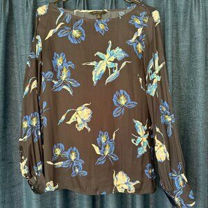 Banana Republic Floral Long Sleeve Blouse Size M